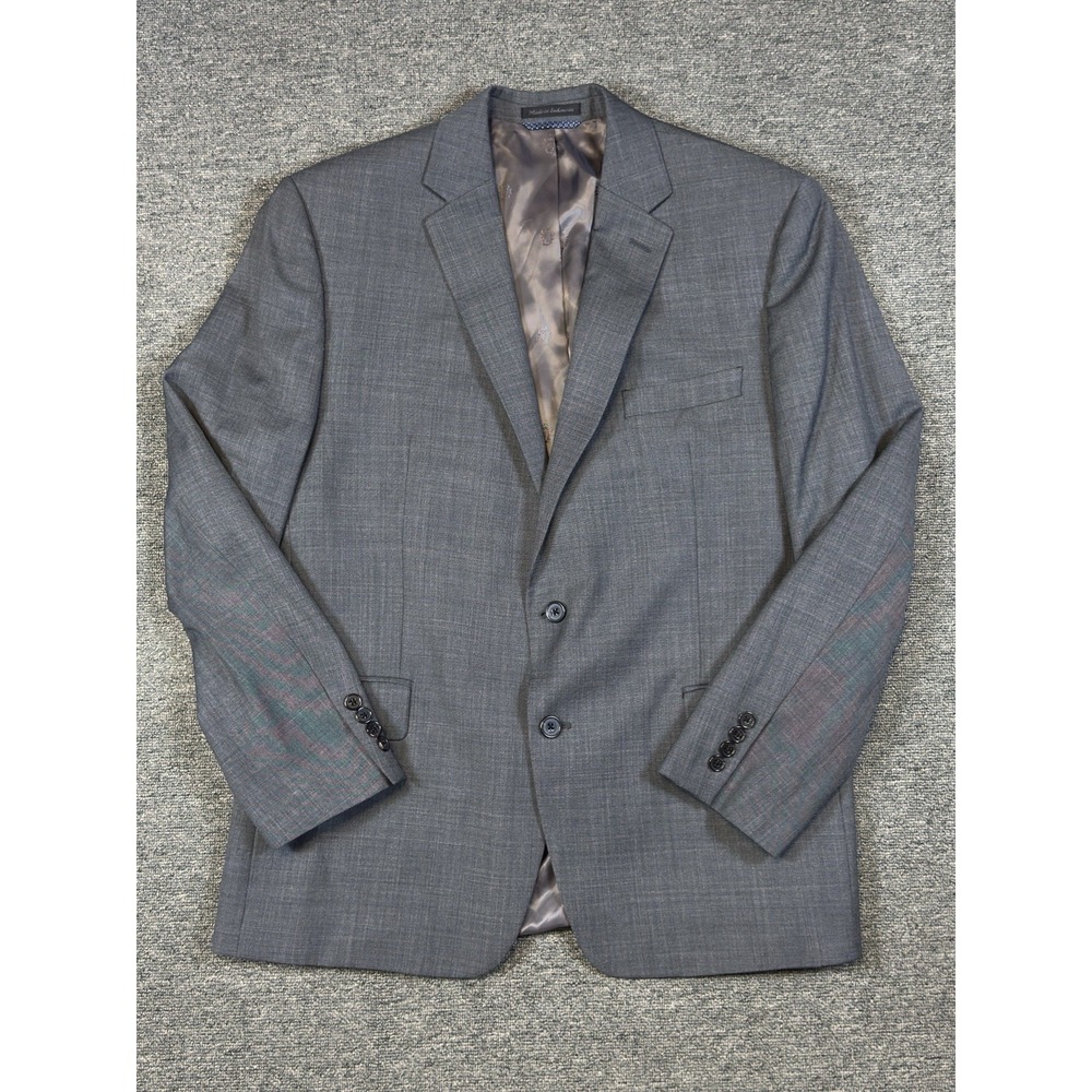 Lauren Ralph Lauren Blazer Jacket Men 44R Gray Wool Blend 2 Button Single Vent